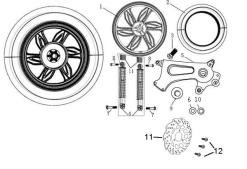 F14 - Zadné koleso a tlmiče