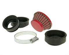 Air filter Power Shorty 44-58mm carburetor connection red
