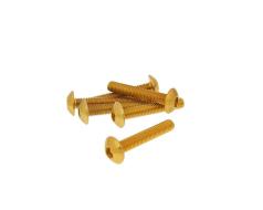 Fairing screws hex socket head - anodized aluminum gold - set of 6 pcs - M5x30