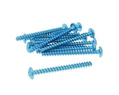 Fairing screws anodized aluminum blue - set of 12 pcs - M5x50