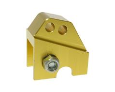 Shock extender CNC 2-hole adjustable mounting - gold in color