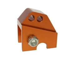 Shock extender CNC 2-hole adjustable mounting - orange