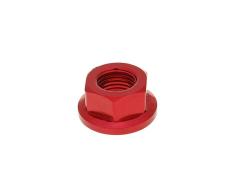 Front wheel lock / axle nut aluminum red anodized M14x1,5