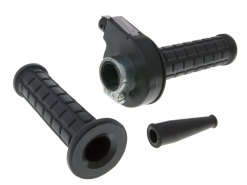 Throttle tube with rubber grip right and left, black type I