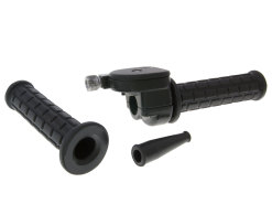 Throttle tube with rubber grip right and left, black type II