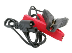 Battery trickle charger cable set with clamps