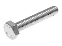 Hex cap screws / tap bolts DIN933 M6x35 full thread zinc plated steel (25 pcs)
