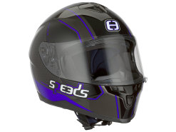 Helmet Speeds full face Race II Graphic black / titanium / blue size S (55-56cm)