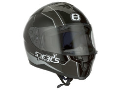 Helmet Speeds full face Race II Graphic black / titanium / silver size S (55-56cm)