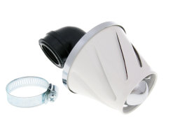 Air filter Helix power 28-35mm carburetor connection (adapter) white