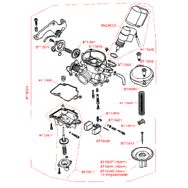 05 - carburetor spare parts - GY6 50cc