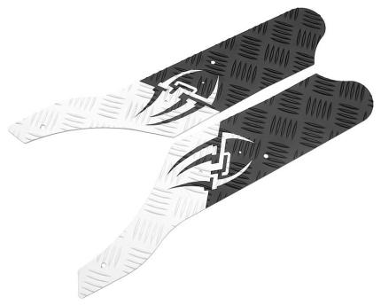 Foot plates Opticparts DF Style 16 black / white aluminium