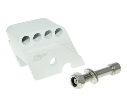 Shock extender CNC 4-hole adjustable mounting white