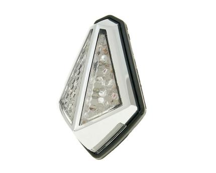 Tail light LED Mini Custom chrome, transparent E-marked