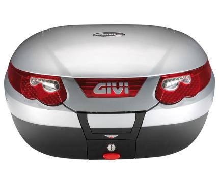 Top Case GiVi E55 Maxia III Monokey scooter trunk silver 55L capacity