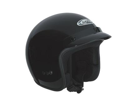 Helmet Speeds Jet Classic glossy black size XXL (63-64cm)