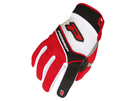 Gloves ProGrip MX 4010 white-red size S