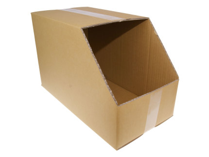 Cardboard stock / parts storage / bin box 25x48x30cm