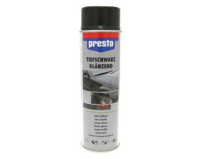 Rallye spray paint Presto black glossy 500ml