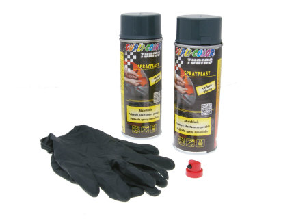 Strippable lacquer Dupli-Color Sprayplast set carbon glossy 2x400ml