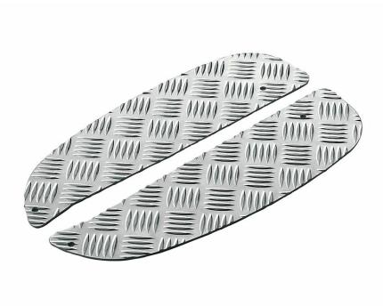 Foot plates Opticparts DF checkered aluminium