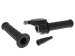 Throttle tube with rubber grip right and left, black type II